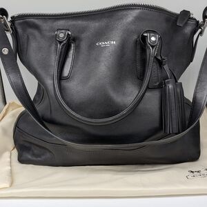 Coach Black Leather Shoulder Bag